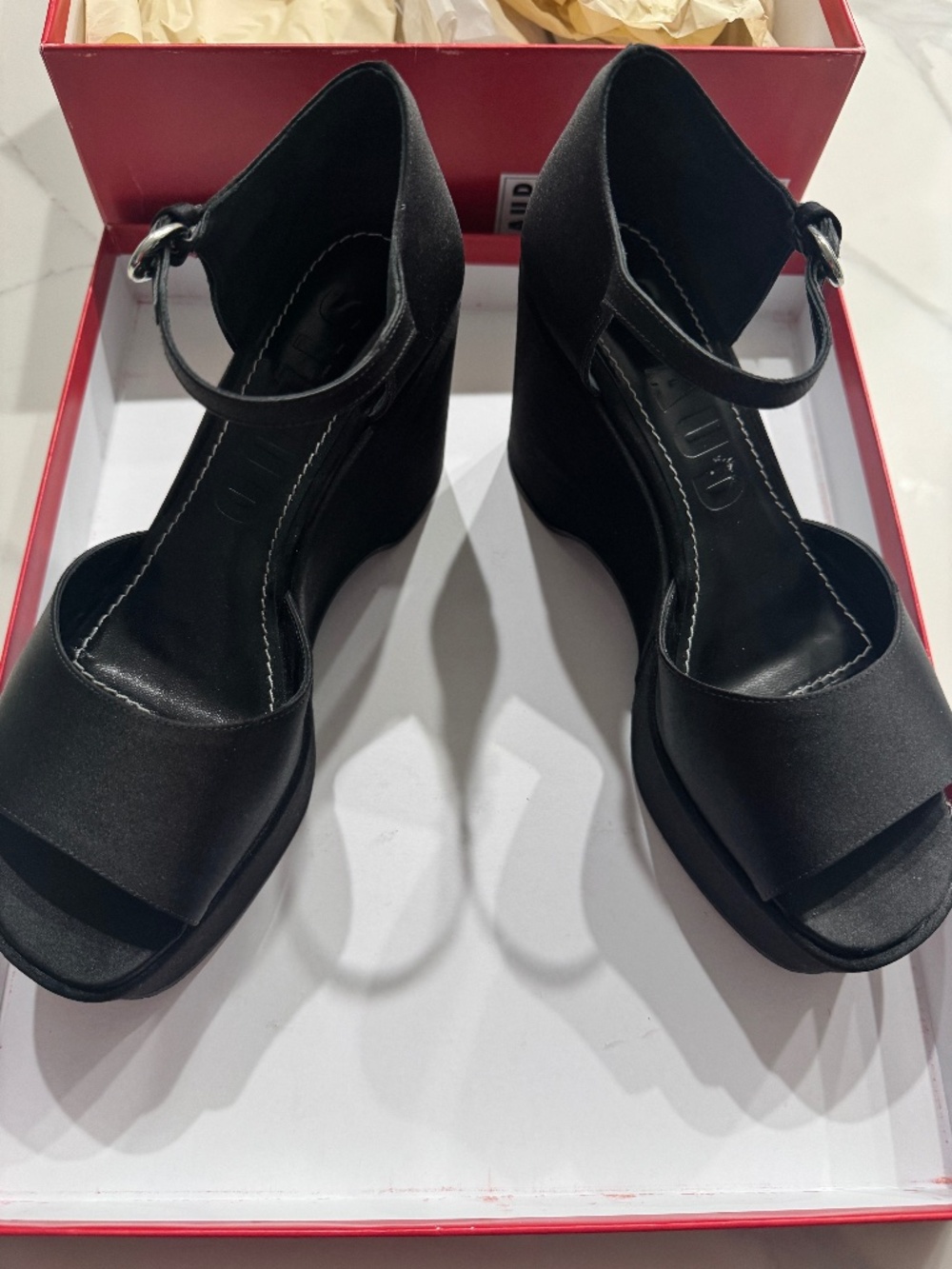 Stuad Stella Platforms - Black -  US Size 9